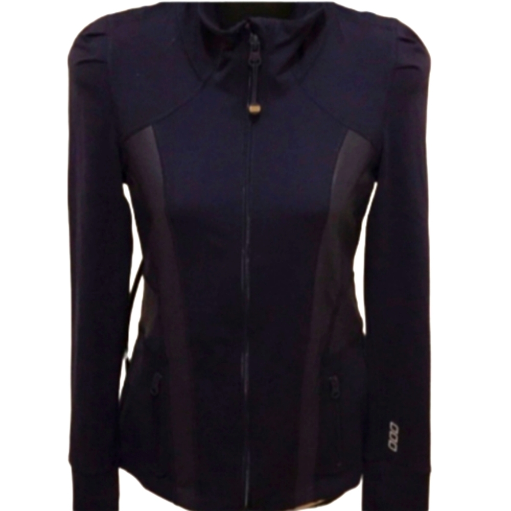 LJ Black Premium Athletic Lightweight Navy Zip‎ Jacket